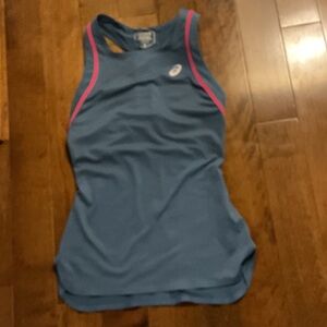 Asics Blue and Pink Tank Top